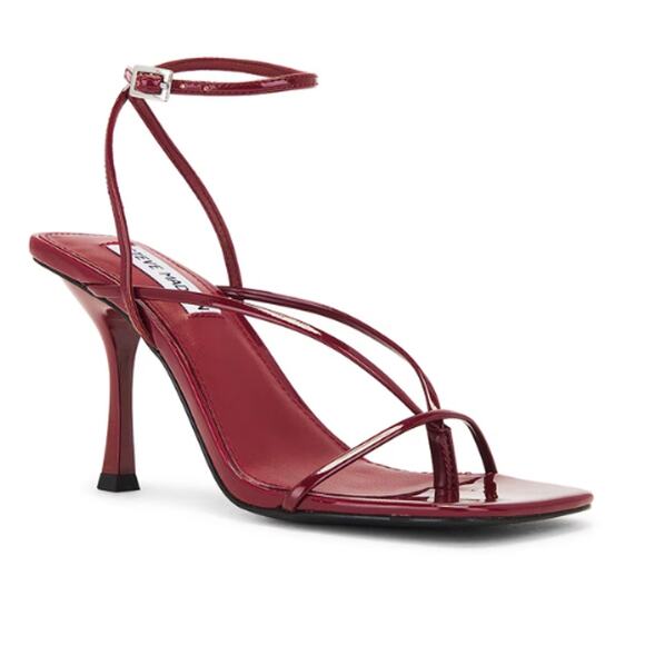 Steve Madden Stellina Sandal in Red Satin – EUC Size 9.5 - Picture 1 of 11